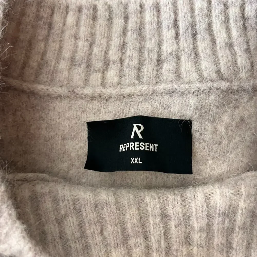 Represent Sweater Men's Size 2XL Alpaca-Blend Cream